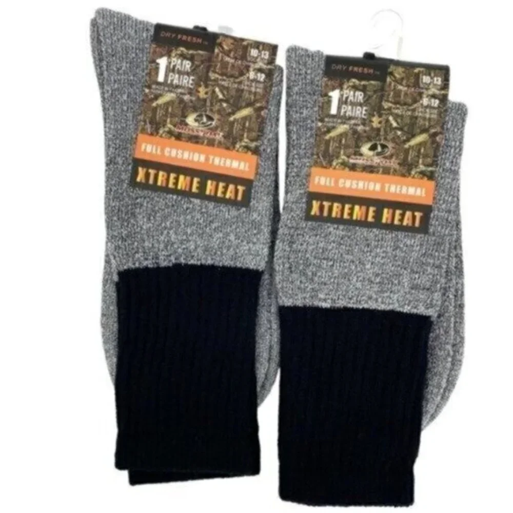 Mossy Oak Men’s Socks Xtreme Heat Full Cushion Thermal New